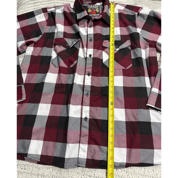 Dixxon Flannel Company South Paw Button Down Shirt Plaid Mens 3X Red Black White - Picture 3 of 12